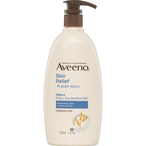 Aveeno Skin Relief Body Wash Dry Sensitive Skin Fragrance Free 532ml