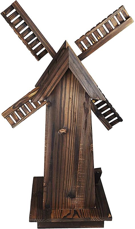 Westcharm Wooden Dutch Windmill Yard Decorations Outdoor | Classic Old ...