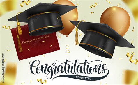 Vecteur Stock Graduation Vector Concept Design Congratulations