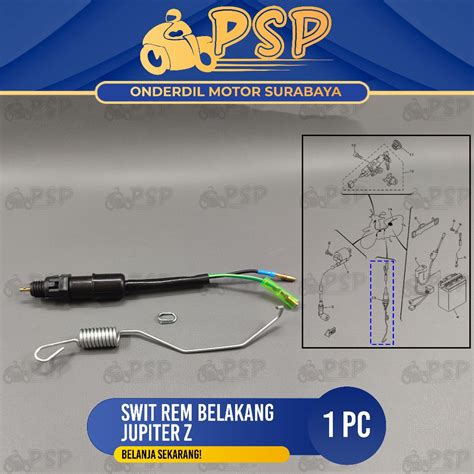 Jual Swit Rem Belakang Jupiter Z Switch Suit Kabel Cable Indikator