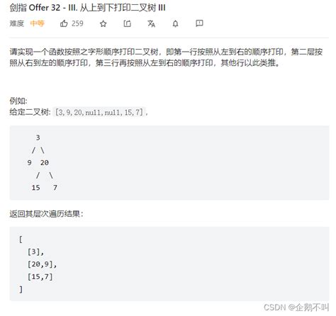 《剑指offer》【剑指 Offer 32 Iii 从上到下打印二叉树 Iii】剑指offer32 Iii从上到下打印二叉树iii