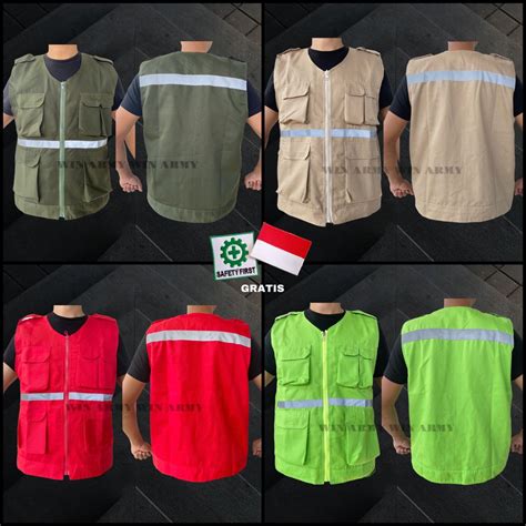 Jual Rompi Safety Rompi Proyek Rompi Kerja Lapangan Outerwear Rompi