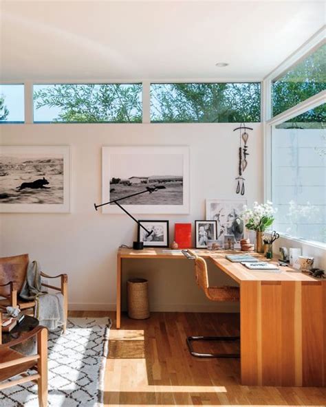 Home office. Corner Desk. View. Light. Wood. Design. Decor. Modern Interior Decor, Interior ...