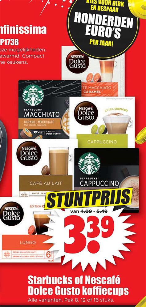 Starbucks Of Nescafé Dolce Gusto Koffiecups Aanbieding bij Dirk