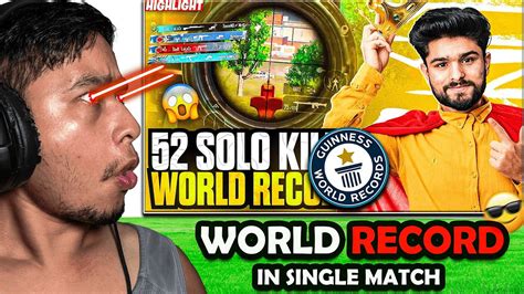 New WORLD RECORD 52 SOLO KILLS LoLzZz Gaming Best BGMI Gameplay