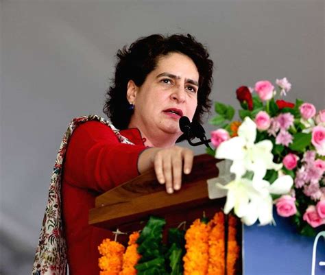 Dausa Congress Leader Priyanka Gandhi Vadra During A Public Meeting