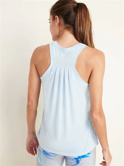 Pleated Back Swing Tank For Women Old Navy Athletic Tank Tops Pleated Tank