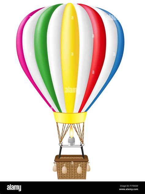 Hot Air Balloon Vector Illustration Isolated On White Background Stock Vector Image Art Alamy