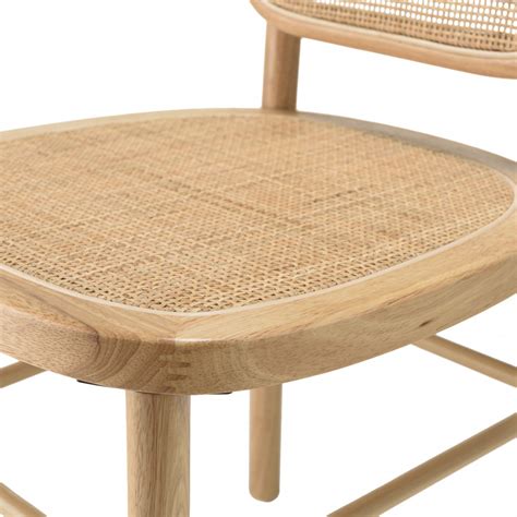 Albane Chaise En Bois Dh V A Dossier Et Assise En Rotin Naturel