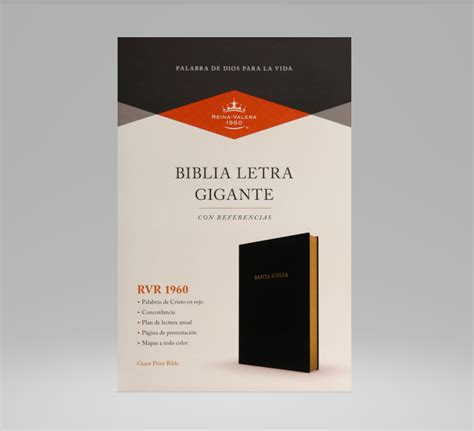 Rvr Biblia Letra Gigante Negro Imitaci N Piel Librer A Elim