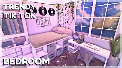 Trendy Tiktok Pinterest Bedroom Speed Build Bloxburg Roblox Room Ideas Youtube