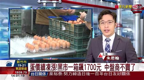 蛋價續凍漲黑市一箱飆1700元 中盤商不賣了