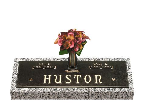 Simplicity Companion Bronze Grave Marker With Vase