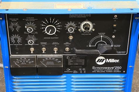 250 Amp Miller Synchrowave 250 Arc Welder Ref No 159831 Machinery Values