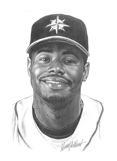 Ken Griffey Jr Drawing by Harry West