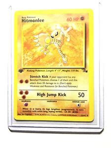 HITMONLEE 22 62 1st Edition Fossil Rare Pokemon Card NM EBay