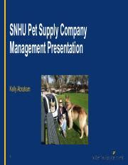 BUS 210 Presentation K Abraham Pdf SNHU Pet Supply Company