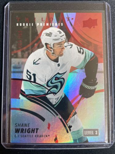 Shane Wright 2022 23 Upper Deck Trilogy Rookie Premieres Level 3 Red RC