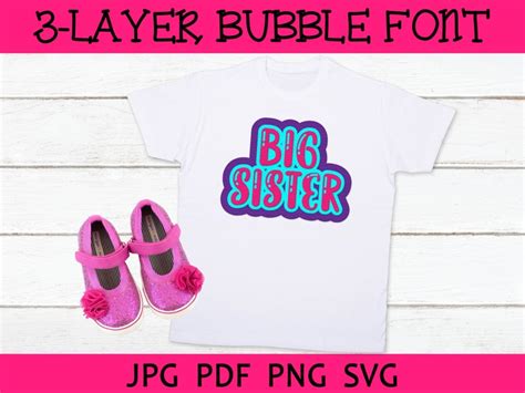 Bubble Outline Font SVG Layer Font SVG Bubble Font - Etsy