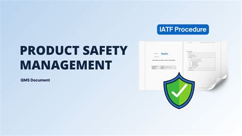 Iatf Product Safety Management Procedure Example And Detailed Product