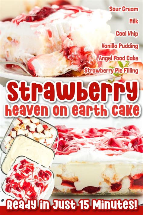 Strawberry Heaven On Earth Cake Earth Cake Strawberry Angel Food