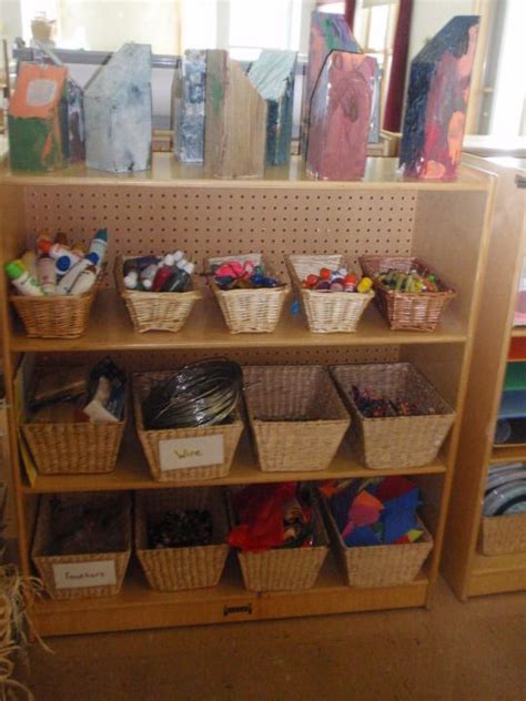 Open Art Shelf Reggio Inspired Classrooms Reggio Classroom Classroom Design