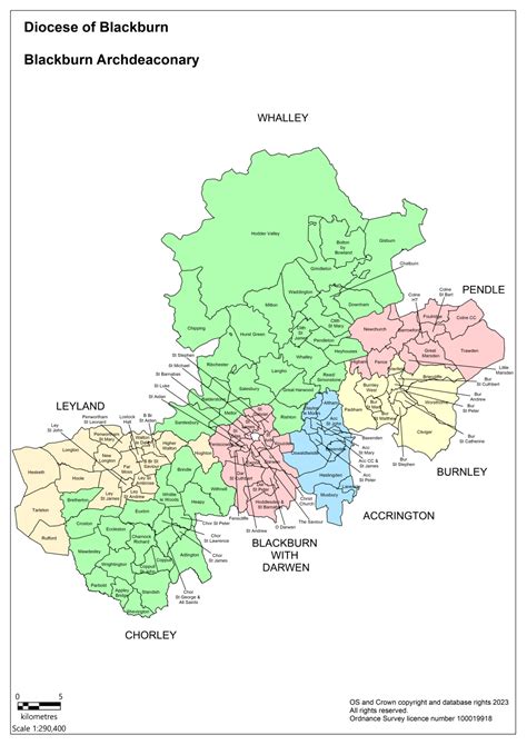 Blackburn Archdeaconry Boundary Map | The Diocese of Blackburn