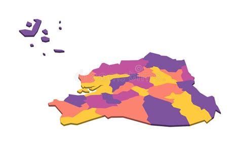 Mapa Pol Tico Do Equador Das Divis Es Administrativas Ilustra O Stock