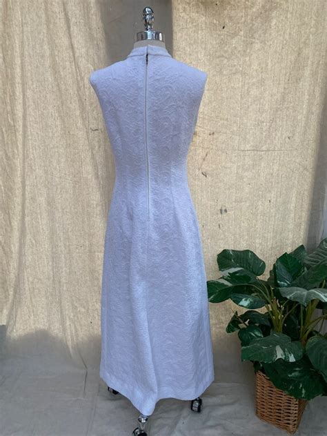 Vintage S Bead White Wedding Dress Women Medium H Gem