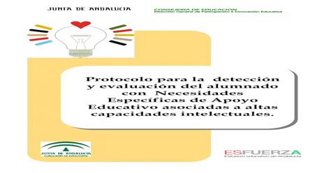 Protocolo para la detección y evaluación del alumnado con PDF