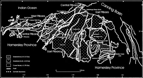 Simplified Geological Map Of The North Pilbara Craton With The Main