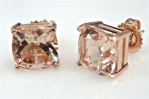 Modern Morganite Stud Earrings