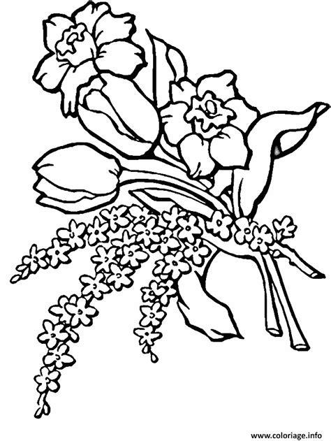 Coloriage Bouquet De Fleurs JeColorie