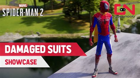 All Spider Man Damaged Suits Showcase Behind The Battle Scars Youtube