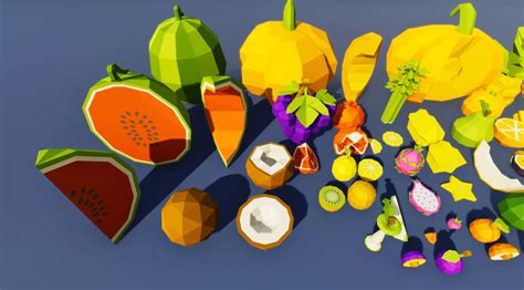 Low Poly Food Gamedev Market