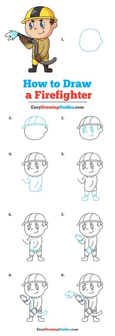 Easy Drawing Guides On Twitter Firefighter Drawing Lesson Free