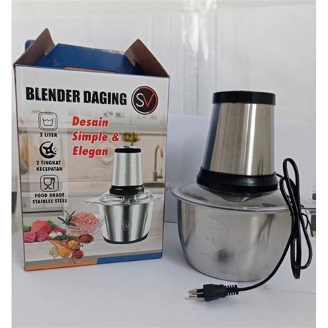 Jual BLENDER DAGING STAINLESS STEEL 2 LITER CHOPPER KAPSUL DAGING