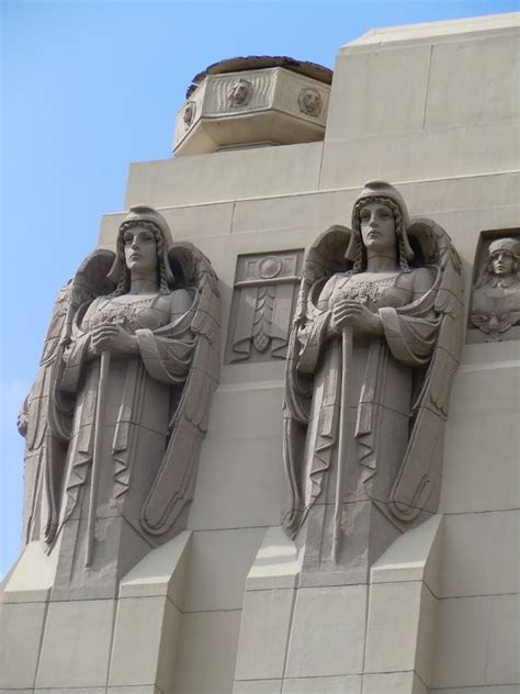 Park Plaza Hotel Neo Gothic Angels Art Deco Sculpture Art Deco