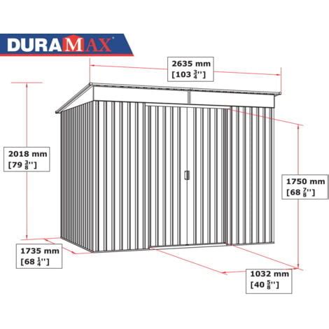 Duramax Abri De Jardin M Tal Skylight M Kit Ancrage