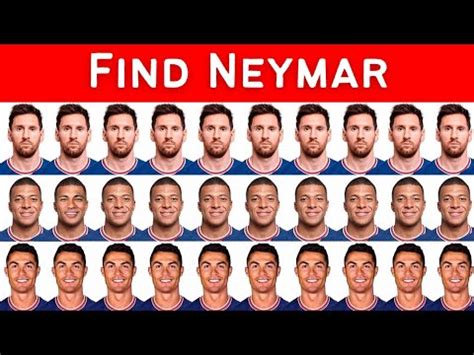 This Quiz Will Improve Your Iq Level Find Neymar Jr Spot The