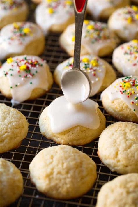 Glazed Lemon Sour Cream Cookies Sweet Tooth Girl