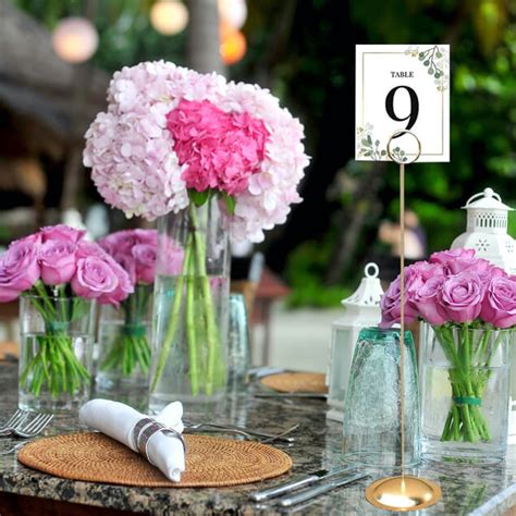 Hohiya Table Number Holders Stands Gold Wedding Inch Pcs