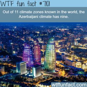 azerbaijan has 9 climate zones wtf fun facts