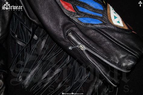 Native American Dallas Leather Motorcycle Indian Red Fringe Biker