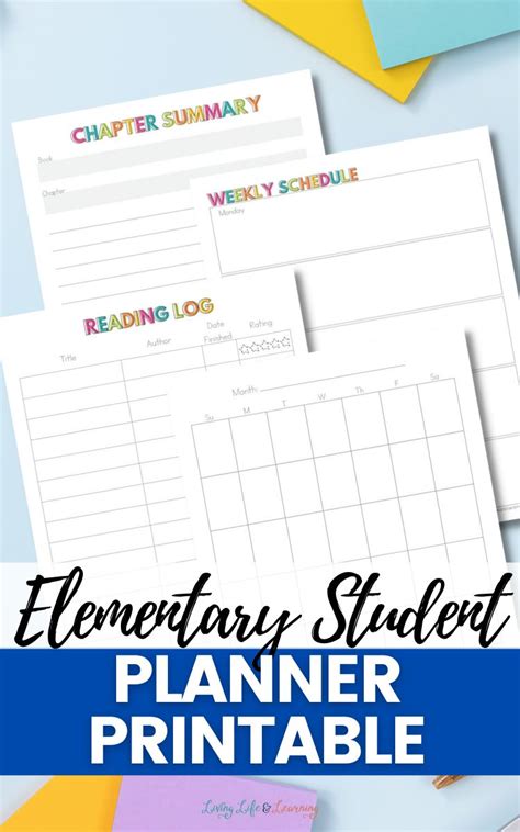 Elementary Student Planner Printable