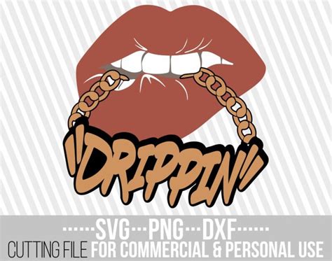 Drippin Svg Gold Chain Svg Biting Lips Svg Afro Woman Etsy