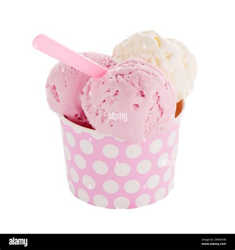 Ice Cream Scoop In Paper Cup Stock Photo Alamy