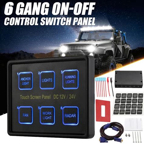 V V Gang Blue Led Switch Panel Slim Touch Switch Control Panel