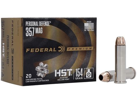 Federal Premium Personal Defense Ammunition 357 Magnum 154 Grain HST