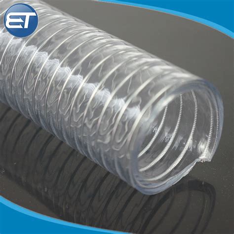 Pvc Flexible Reinforced Hose Pipe With Helix Spiral Steel Wire Steel